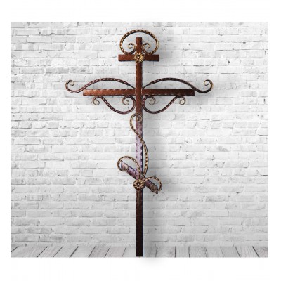 Кованый ритуальный крест RK-01
