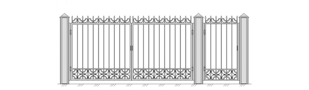 Ворота и калитка VK-5004