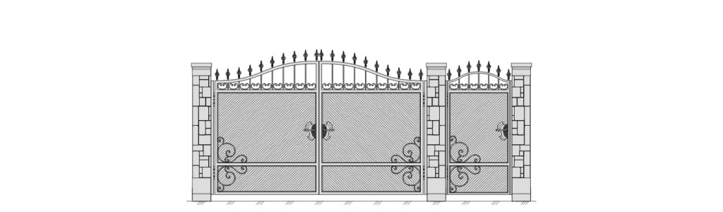 Ворота и калитка VK-5023