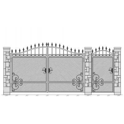 Ворота и калитка VK-5023