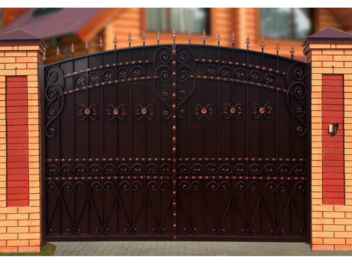 Купить ворота нижнем новгороде. Ворота металлические. Кованые ворота. Железные кованые ворота. Ворота с калиткой.
