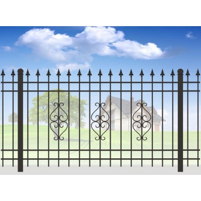 Кованый забор для дачи МС-1021