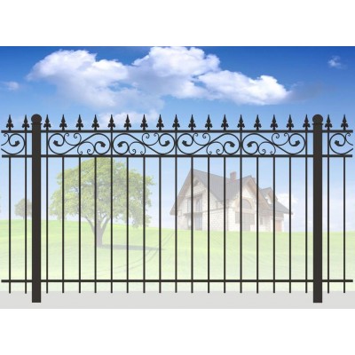Кованый забор для дачи МС-1038