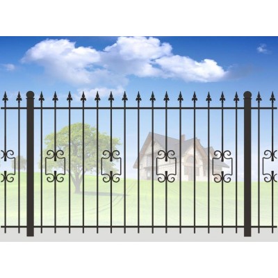 Кованый забор для дачи МС-1042