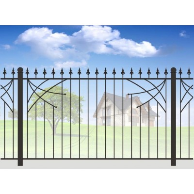 Кованый забор для дачи МС-1061